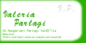 valeria parlagi business card